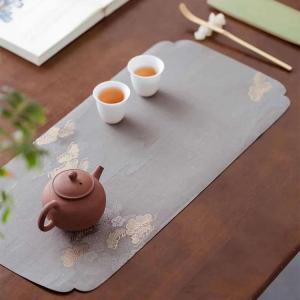 防水テーブルランナー  台湾茶道具 茶席 マット（若葉色+白 2m） 2枚セット 防水テーブルランナー 台湾茶道具 茶席 マット（若葉色+白 2m） 2枚
