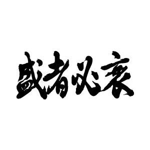 ”盛者必衰（横書）” 書道家が書くかっこいい漢字Tシャツ-｜t-time