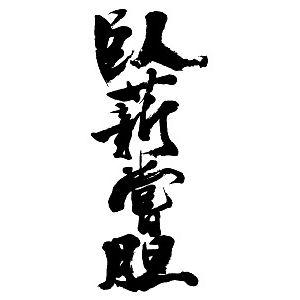 臥薪嘗胆(縦書)”書道家が書くかっこいい漢字トレーナー- : T-time