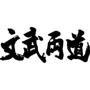 "文武両道(横書)"書道家が書くかっこいい漢字トレーナー｜t-time