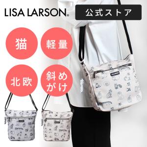 【公式】リサラーソン 猫 猫柄 ショルダー バッグ レディース メンズ 斜めがけ バッグ おしゃれ 軽量 散歩 旅行 ブランド スケッチねこたち LISA LARSON LTPA-02｜t-two-o