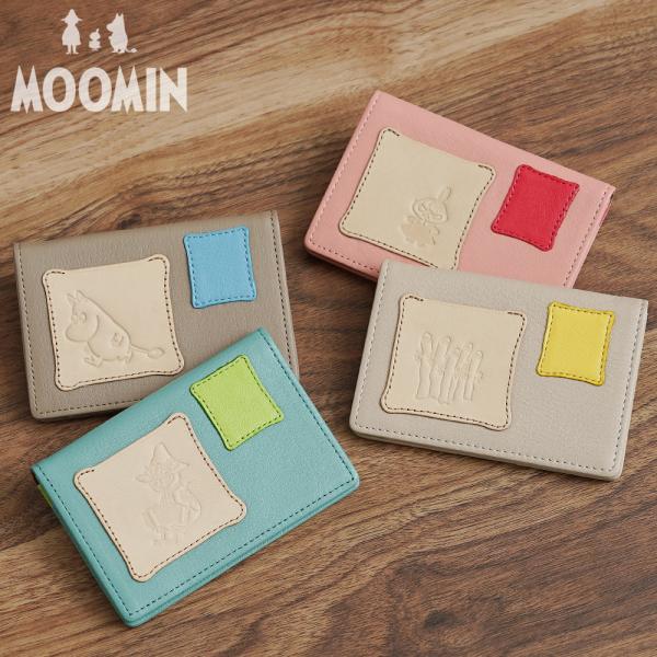 【公式】 MOOMIN ムーミン パスケース 定期入れ カード入れ 本革 レザー 牛革 patchw...