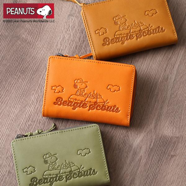 ピーナッツ PEANUTS スヌーピー SNOOPY 2つ折り財布 BEAGLE SCOUTS ギフ...