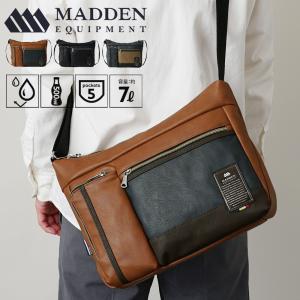 【メーカー公式】 MADDEN eq ビアンキ の 後継品 ショルダーバッグ メンズ 耐水性 フェイクレザー 合成皮革 防水 大きい TMPI-19