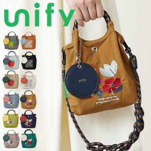 【公式】unify ユニファイ 刺繍 2wayバッグ ポシェット サコッシュ レディース 軽量 撥水 エンブロイダリー 軽い UNPS-03