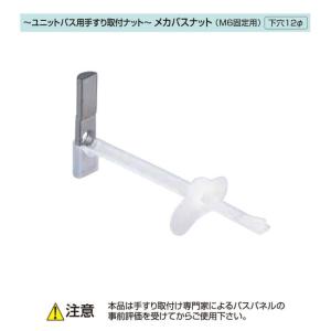 ユニットバス用手すり取付ナット。45M6B　メガバスナット（M6固定用）　1個販売　[下穴１２Ф]