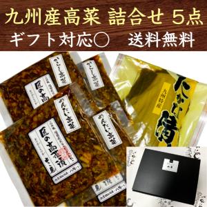 お歳暮 2023 冬ギフト 九州産高菜詰合せ 5点セット 九州 福岡 博多 国産 漬物 ギフト のし対応可 熨斗 送料無料