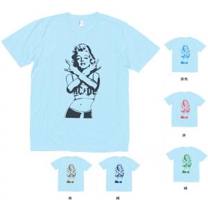 音楽・バンド・ロック・シネマ Tシャツ カタカナ オアシス Oasis 水色