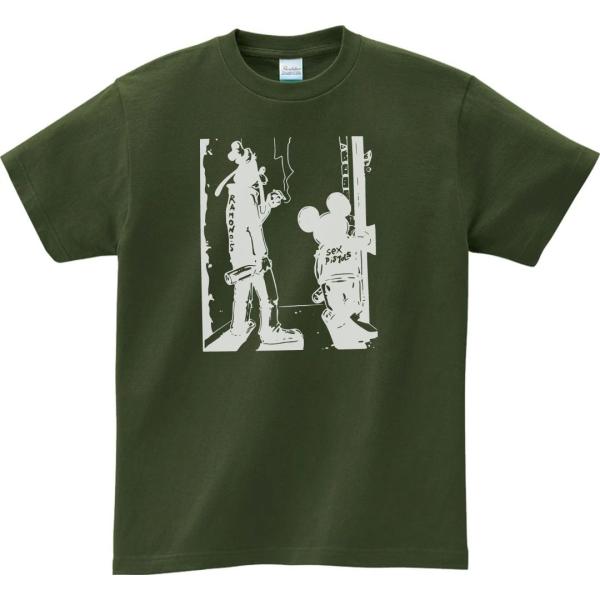 音楽・バンド・ロック・シネマ　 Tシャツ　RAMONES &amp; SEX PISTOLS　アーミーグリー...