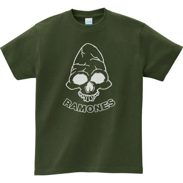 音楽・バンド・ロック・シネマ　 Tシャツ　RAMONES　アーミーグリーン