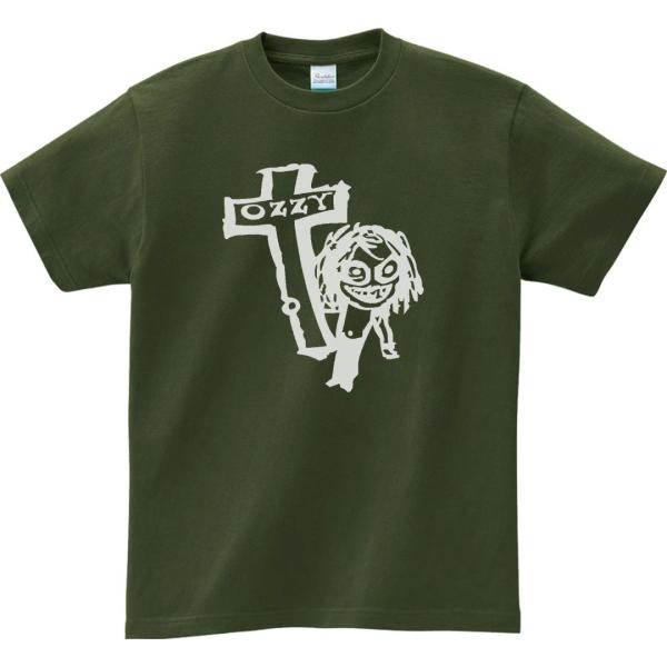 音楽・バンド・ロック・シネマ　 Tシャツ　OZZY　OSBONE　オジーオズボーン　アーミーグリーン