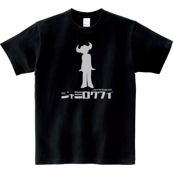音楽・バンド・ロック・シネマ　 Tシャツ　ジャミロクワイ　カタカナ　ブラック