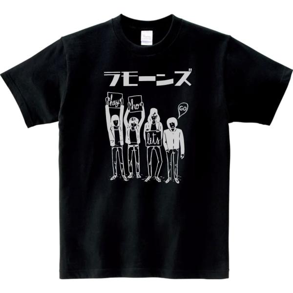 音楽・バンド・ロック・シネマ　 Tシャツ　カタカナ　RAMONES　ラモーンズ　ブラック