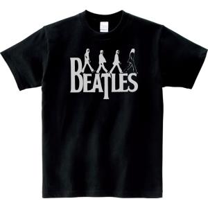 バンド　ロック Tシャツ　THE BEATLES  ビートルズ　ブラック