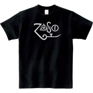 音楽・バンド・ロック・シネマ Tシャツ Led zeppelin zoso ブラック
