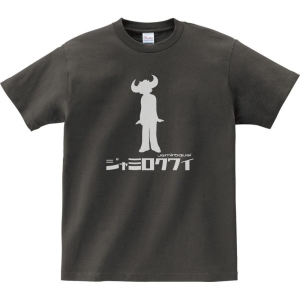 音楽・バンド・ロック・シネマ　 Tシャツ　ジャミロクワイ　カタカナ　チャコール