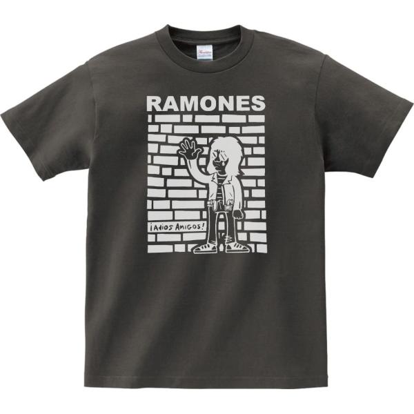 バンド　ロック Tシャツ　RAMONES　チャコール