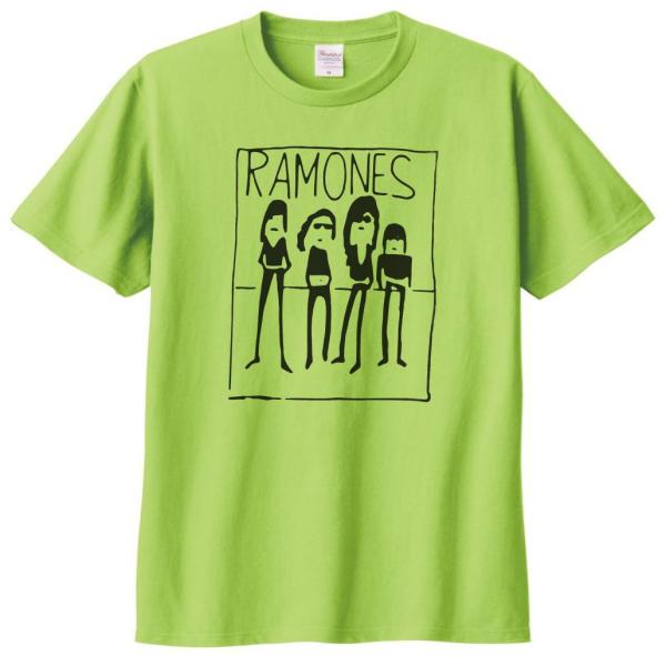 音楽・バンド・ロック・シネマ　 Tシャツ　RAMONES　ライトグリーン
