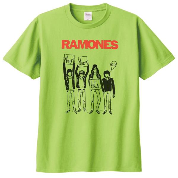 音楽・バンド・ロック・シネマ　 Tシャツ　RAMONES　ライトグリーン