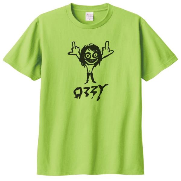 音楽・バンド・ロック・シネマ　 Tシャツ　オジーオズボーン　OZZY　OSBONE　ライトグリーン