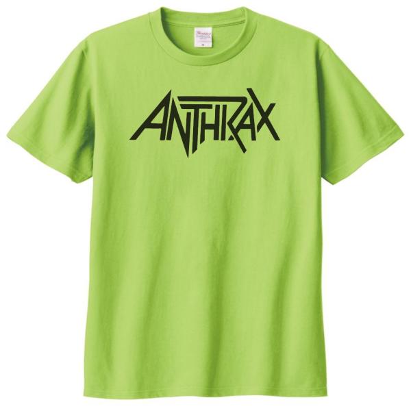 バンド　ロック Tシャツ　ANTHRAX　ライトグリーン