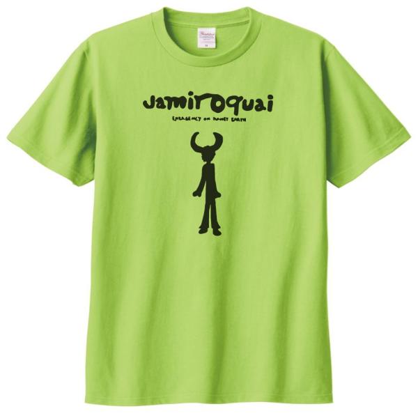 バンド　ロック Tシャツ　jamiroquai　ライトグリーン