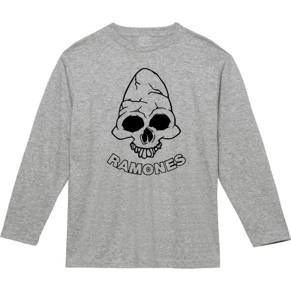 音楽　バンド　RAMONES　長袖　ロングスリーブ　Tシャツ　グレー