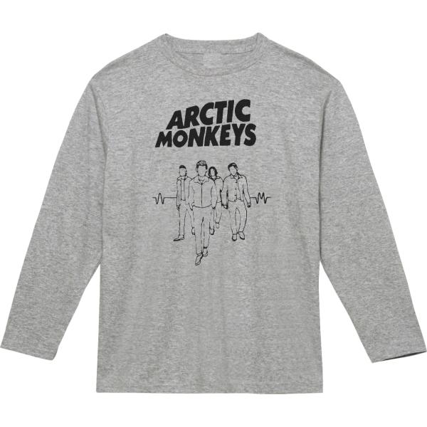 音楽　バンド　ARCTIC　MONKEYS　長袖　ロングスリーブ　Tシャツ　グレー