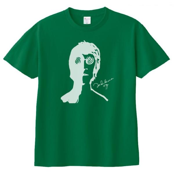 バンド　ロック Tシャツ　ジョンレノン　John  Lennon　グリーン