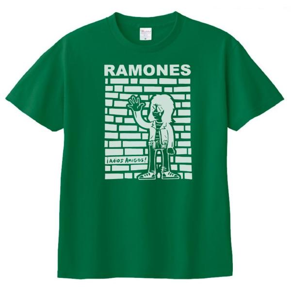 バンド　ロック Tシャツ　RAMONES　グリーン