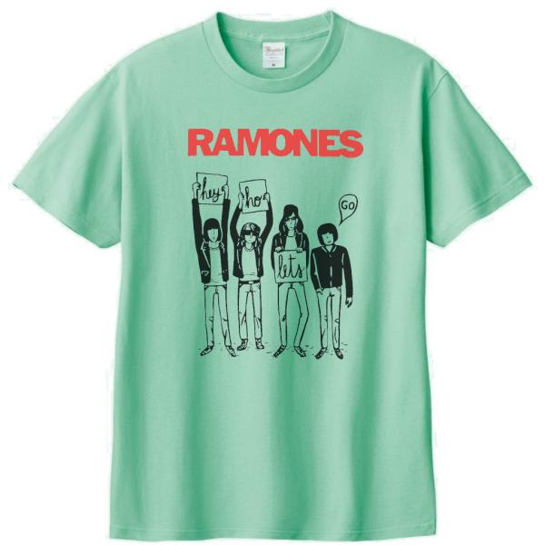 音楽・バンド・ロック・シネマ　 Tシャツ　RAMONES　アイスグリーン
