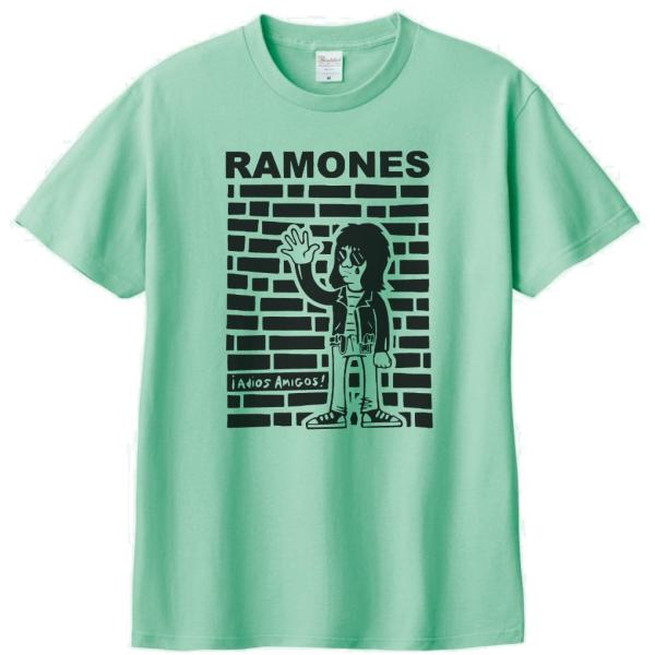 バンド　ロック Tシャツ　RAMONES　アイスグリーン