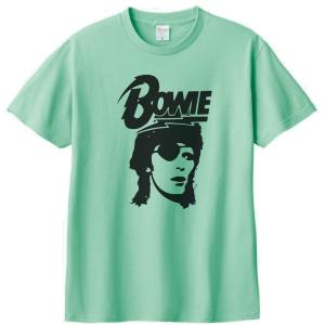 バンド ロック Tシャツ デヴィッド・ボウイ David Bowie 水色 : T