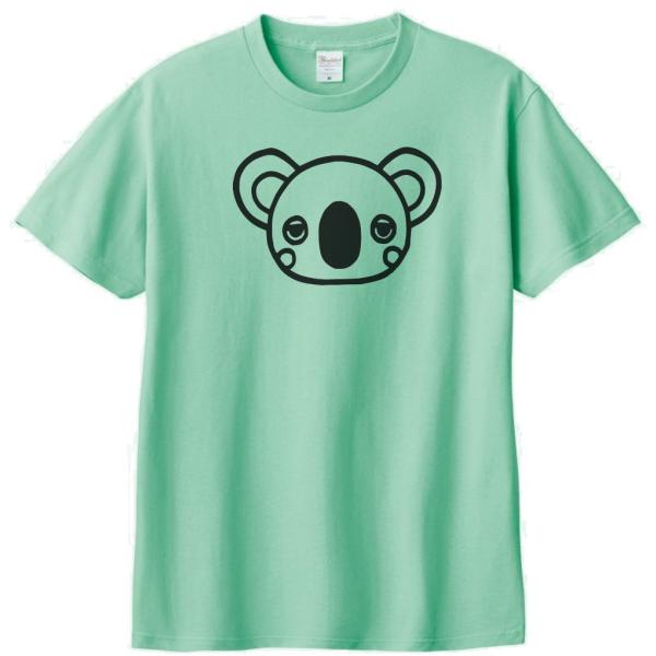 動物・生き物　Tシャツ　動物　生き物　コアラ　アイスグリーン