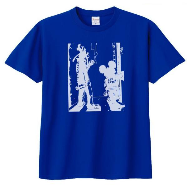音楽・バンド・ロック・シネマ　 Tシャツ　RAMONES &amp; SEX PISTOLS　ロイヤルブルー