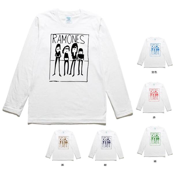 音楽　バンド　RAMONES　長袖　ロングスリーブ　Tシャツ　白