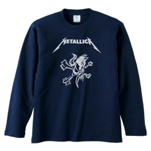 音楽 バンド オアシス Oasis 長袖 ロングスリーブ Tシャツ ネイビー
