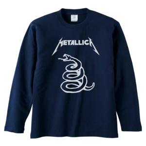 音楽 バンド エアロスミス 長袖 ロングスリーブ Tシャツ ネイビー : T