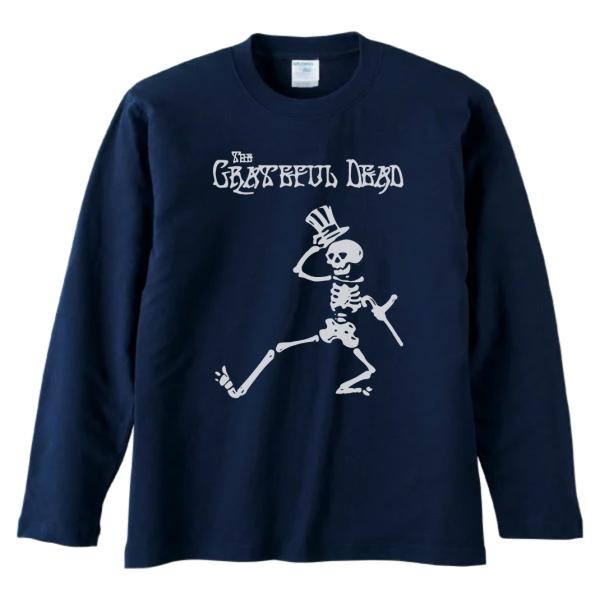 音楽　バンド　THE GRATEFUL DEAD　長袖　ロングスリーブ　Tシャツ　ネイビー