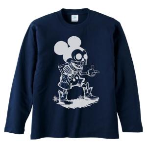 音楽 バンド 長袖 ロングスリーブ Tシャツ ネイビーSMASHING PUMPKINS