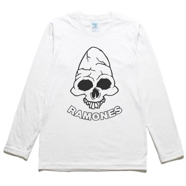 音楽　バンド　RAMONES　長袖　ロングスリーブ　Tシャツ　白