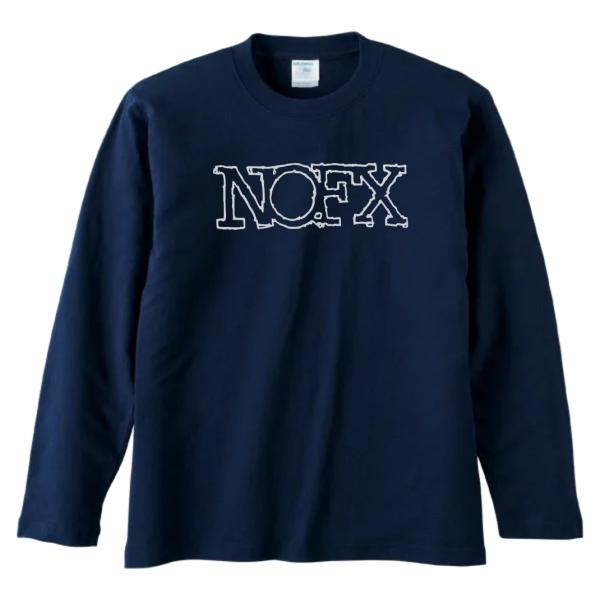 バンド　ロック　NOFX　長袖　ロングスリーブ　Tシャツ　ネイビー