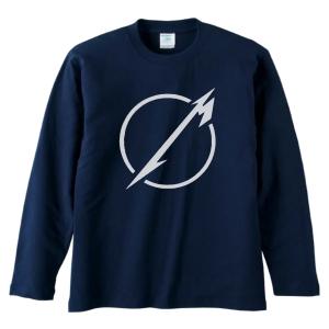 音楽 バンド オジーオズボーン 長袖 ロングスリーブ Tシャツ ネイビー