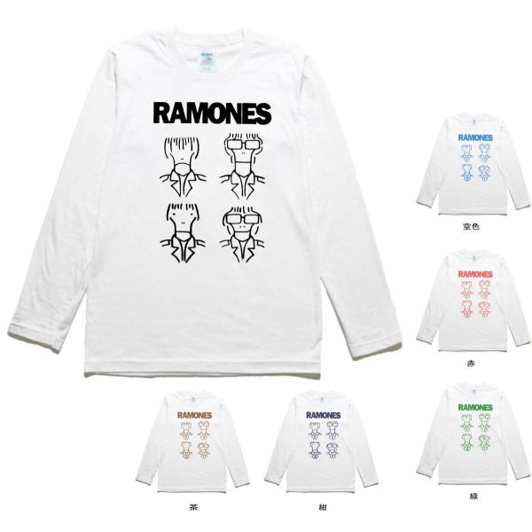 音楽　バンド　RAMONES　長袖　ロングスリーブ　Tシャツ　白