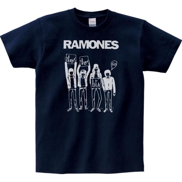 音楽・バンド・ロック・シネマ　 Tシャツ　RAMONES　ダークネイビー