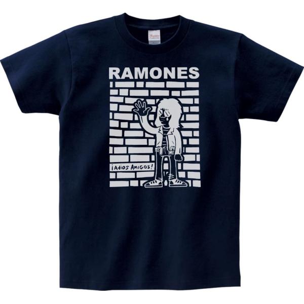 バンド　ロック Tシャツ　RAMONES　ダークネイビー