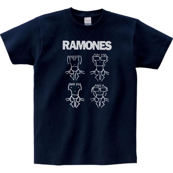 バンド　ロック Tシャツ　RAMONES　ダークネイビー