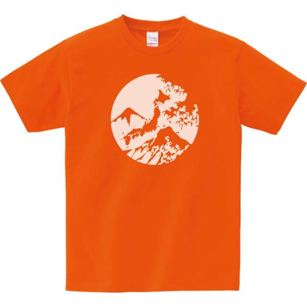 デザイン　Tシャツ　日本　JAPAN　オレンジ