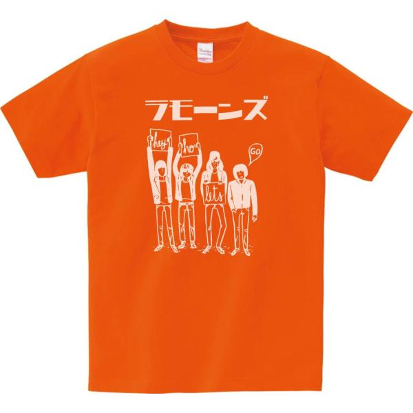 音楽・バンド・ロック・シネマ　 Tシャツ　カタカナ　RAMONES　ラモーンズ　オレンジ