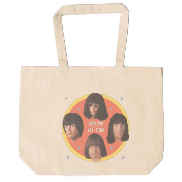 Ramones  ラモーンズ　トートバッグ　キャンバス　12oz 綿100％　ナチュラル色